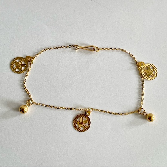 SAUDI GOLD - Solid 21k 21kt yellow gold charm bracelet - Picture 4 of 10